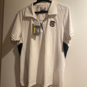 Brand new unisex under armour Cold Black Golf shirt Gamecocks